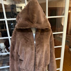 Faux fur jacket from Anthro